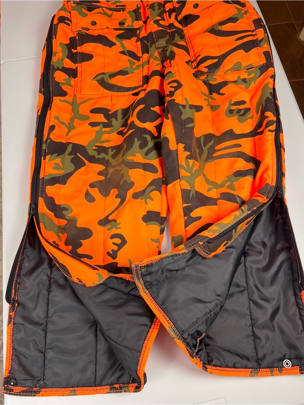 VTG Chiller Killer Saftbak Orange Camo Insulated Hunting Coveralls Workwear XL - Picture 8 of 15